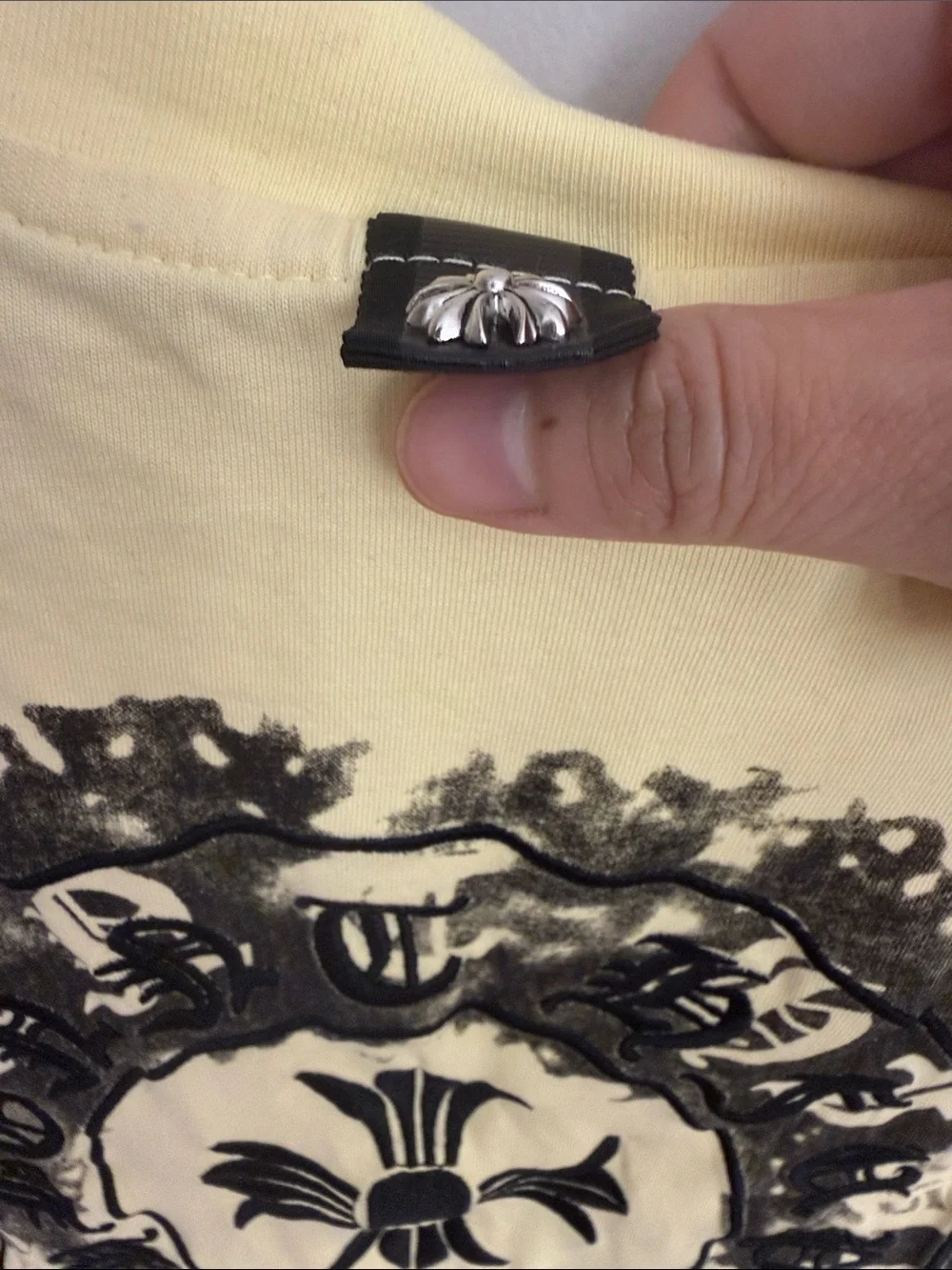 Yellow Short-Sleeve Graphic Tee with Chest Emblem